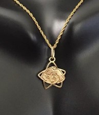 14k Gold Dora The Explorer Necklace 18 1/2  L