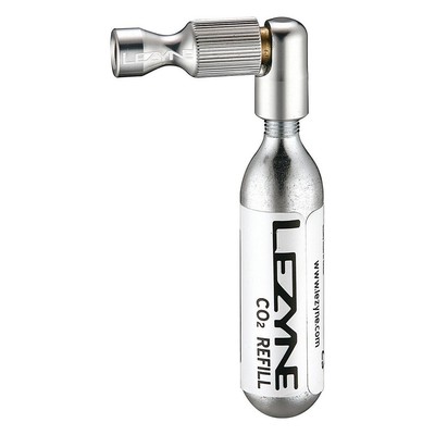 Lezyne CO2 Pumpe Trigger Drive Silber mit 16g Kartusche - Einfaches Aufpumpen Le