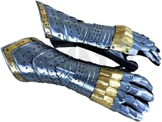 Средневековый воин стали готический рыцарь стиль Warrior функциональные перчатки и перчатки - Изображение 3 из 4