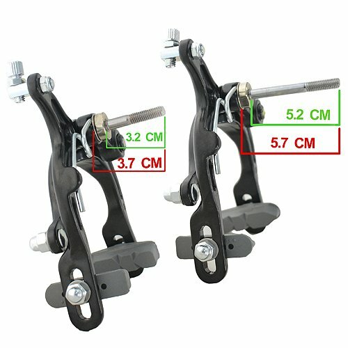 WT~ TEKTRO 900A Road Calipers Brake Set Dual Pivot 72-92mm Nutted Mount , Black
