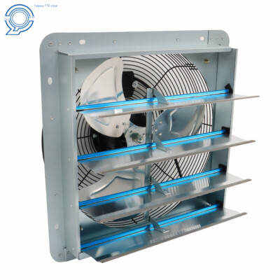 Speed Wall Mounted Greenhouse Garage Aluminum 16 Inch Shutter Exhaust Fan High
