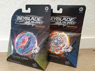 2x BUNDLE Beyblade Burst PRO SERIES Ace Dragon & Poison Cobra Hasbro NEW SEALED