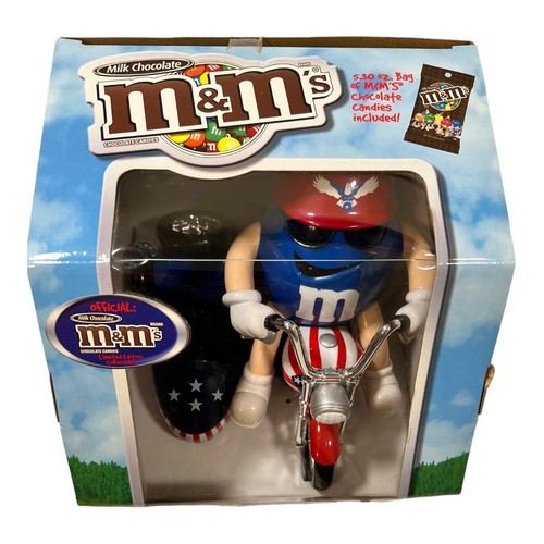 *RARE* USA M&M Blue Freedom Rider Motorbike & Sidecar Candy Dispenser in NIB - Picture 6 of 8