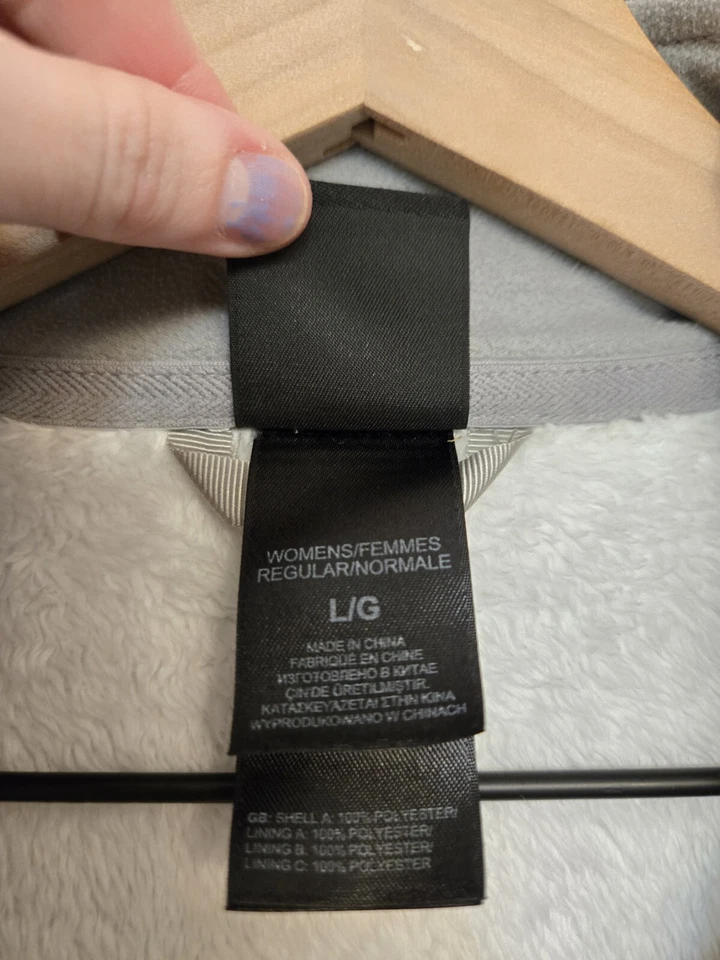 Casaco feminino The North Face L pele sintética branco zíper completo - Imagem 4 de 4