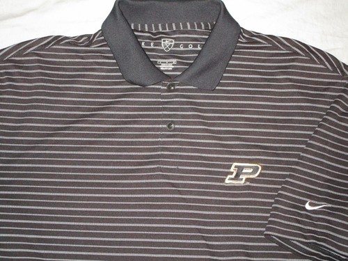 GOLF POLO SHIRT BLACK LARGE POLYESTER 