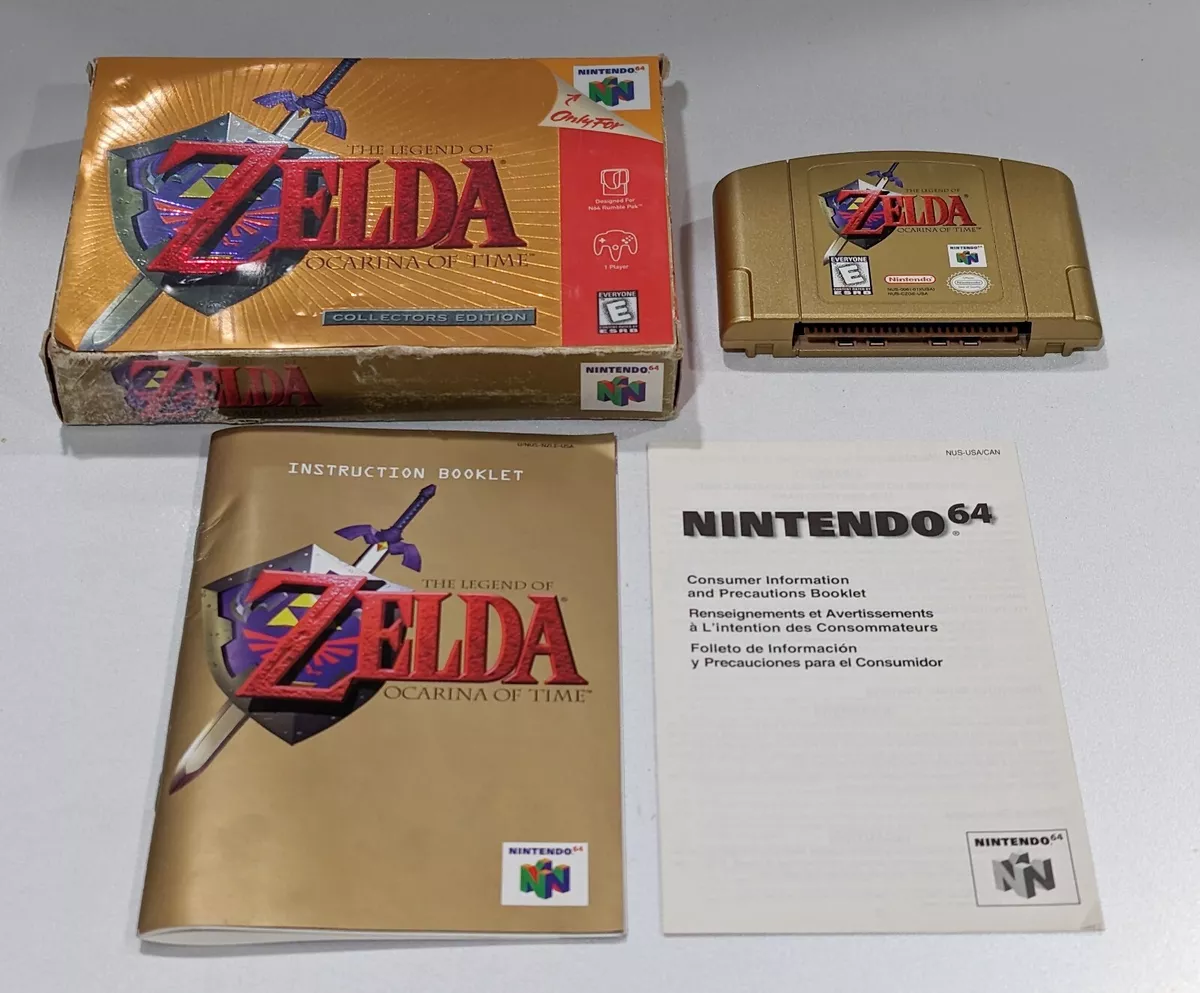 Legend of Zelda Ocarina of Time Gold Collectors Edition Original Nintendo 64