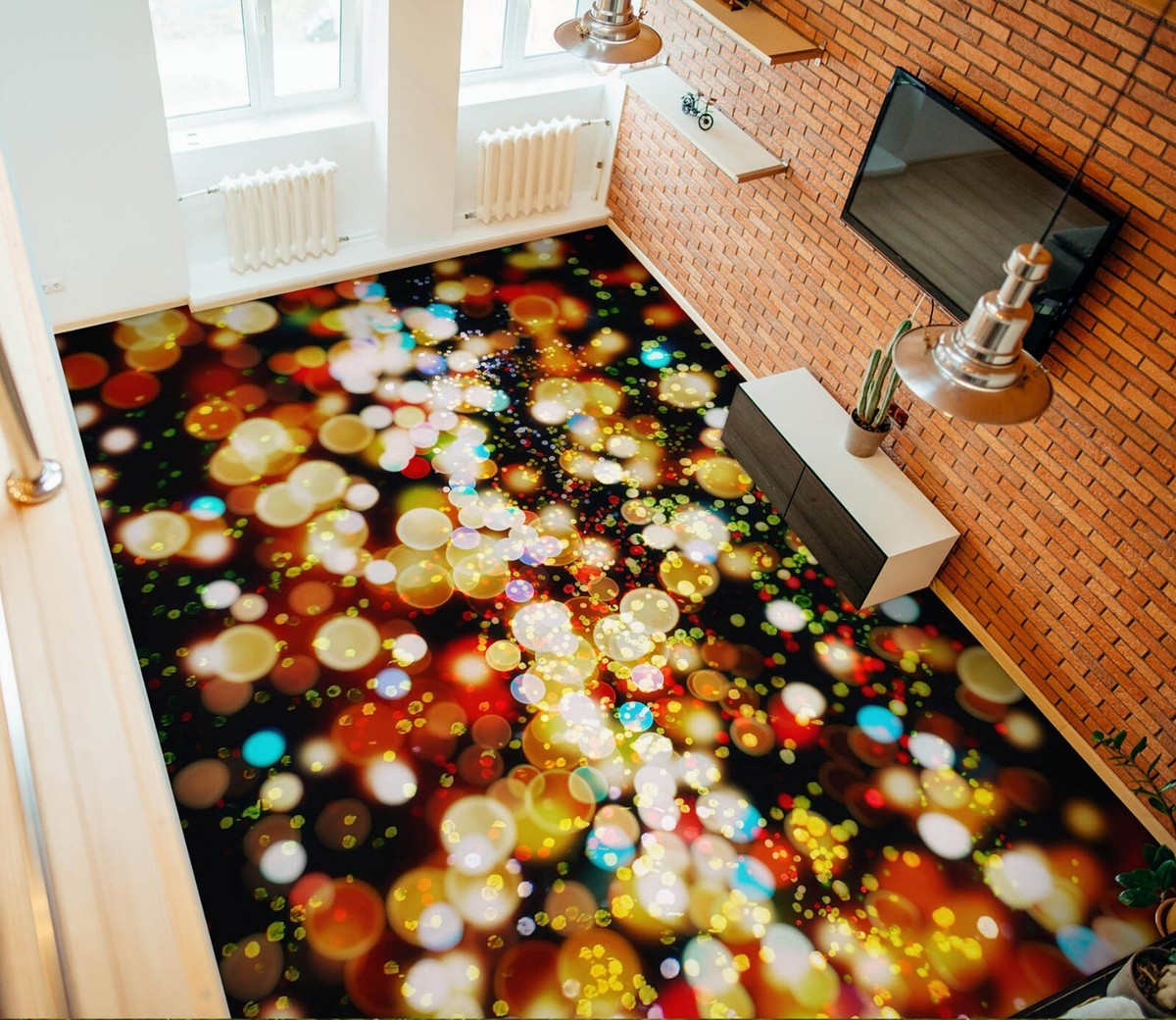 3D Color Neon SKE1926 Floor WallPaper Print Decal Epoxy Floor Deco