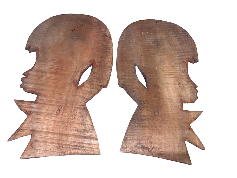 Tribal Hand Carved Wood Fish Head Dress Wall Art eBay