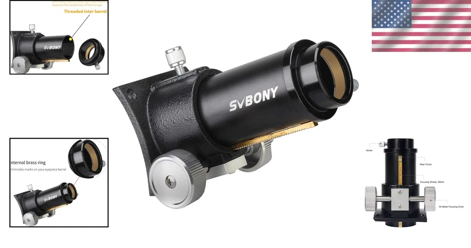 Smooth Manual Focus SV181 Focuser with Brass Design for Newtonian Telescopes - Image 2 of 4