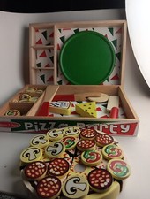 Melissa  Doug Wooden Pizza Play Food Set With Extra Wooden Tray