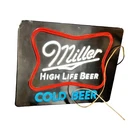 VINTAGE MILLER HIGH LIFE BEER LIGHT UP FAUX NEON SIGN CLASSIC 🍺 TESTED