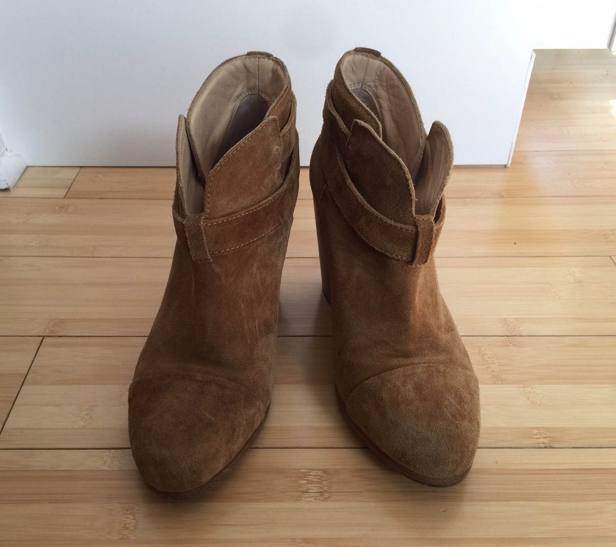 Rag highest and bone harrow camel - Official Online Store Rag & Bone Light Tan Suede Leather Harrow Booties​​​​​​ main image 1