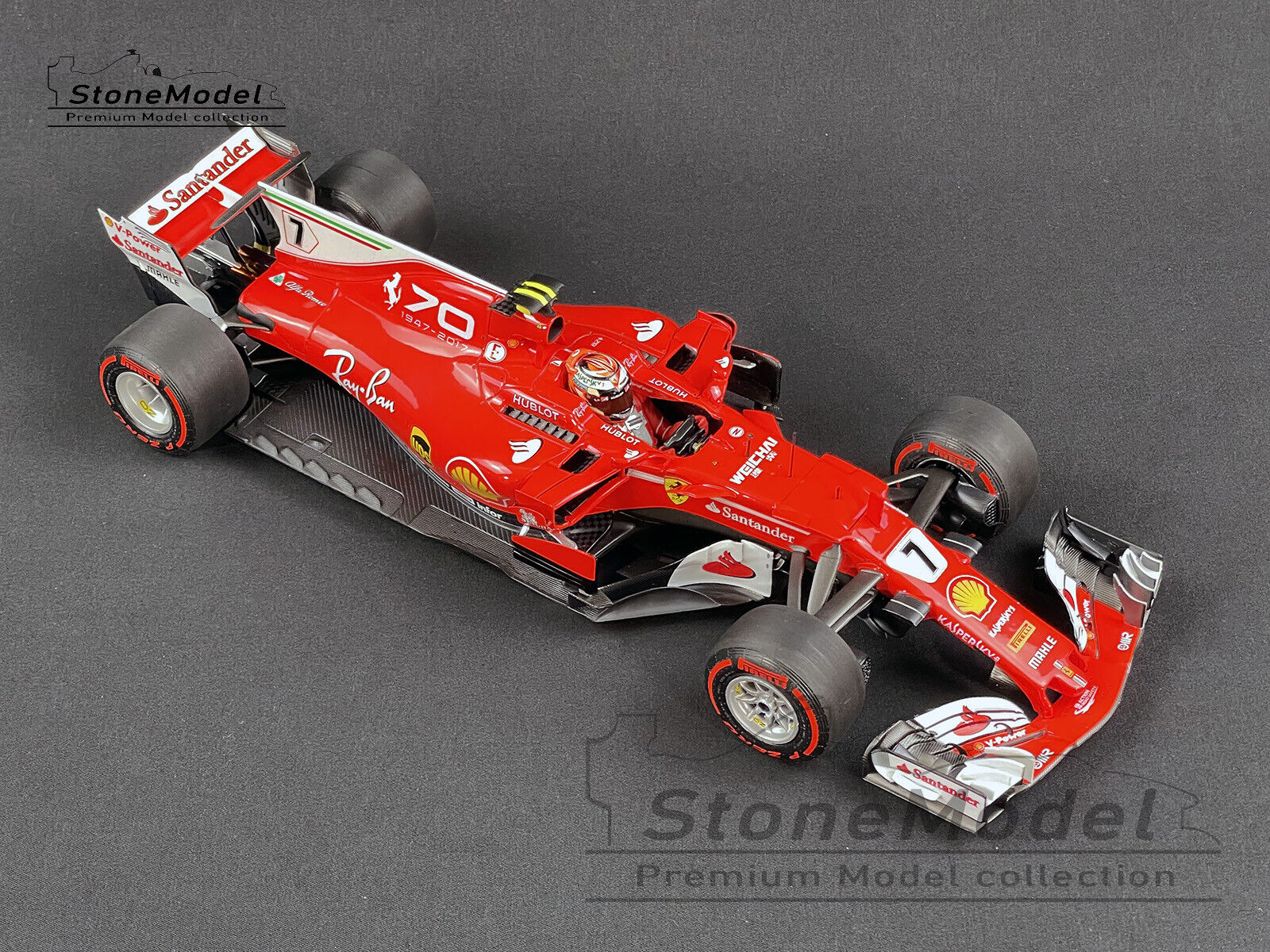 BBR 1:18 Ferrari F1 SF70H #7 Kimi Raikkonen Italy GP Monza 2017 70th  Anniversary