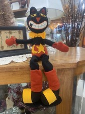 Vintage Black Cat Dan Dee Halloween Plush 15  