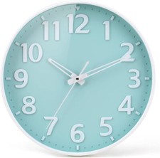 Wall Clock 12'' Modern Rosegold Wall Clock Navy Blue Wall Clock,Quality Silent Q