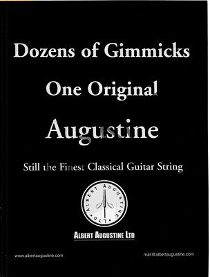 PPOT 13 BILD/ANZEIGE 11 X 8 ALBERT AUGUSTINE LTD KLASSISCHE GITARRENSAITE