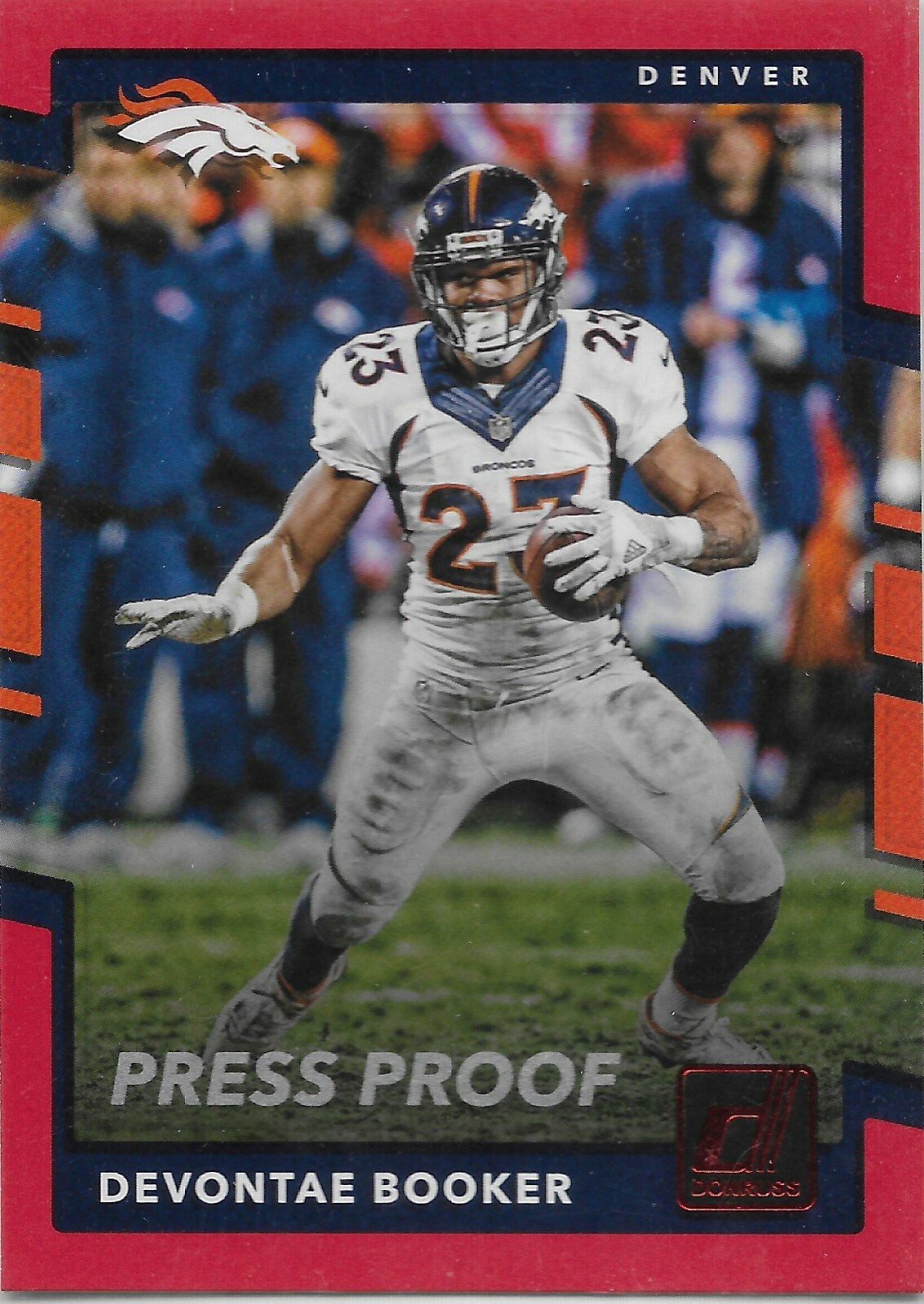2017 Donruss Red Press Proof #280 DeVontae Booker Denver Broncos