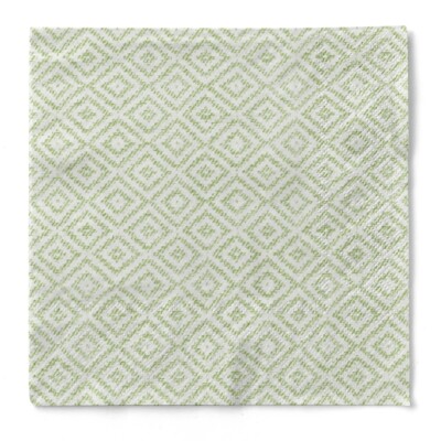 Tissue Serviette Lagos-Base in Grün, 40 x 40 cm, 100 Stück - Ornamente