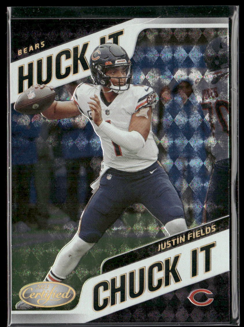 2023 Panini Certified #HK-17 Justin Fields Huck It Chuck It