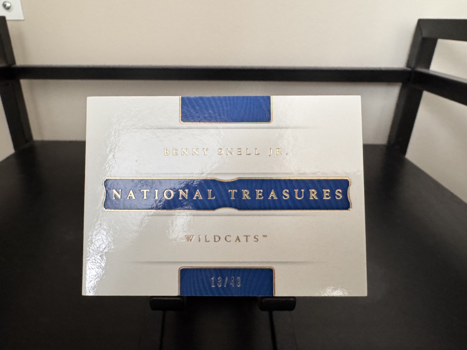 Panini 2019 National Treasures Benny Snell Jr RC Auto Patch Booklet #13/49 view 5