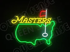 Master's Tournament Golf LED Neon Sign With Dimmer USB Powered Adjustable Light
