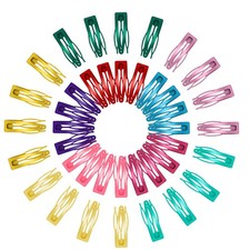 40 Pcs Double Grip Hair Clips Metal Snap Hair Clips for , 10 Colors
