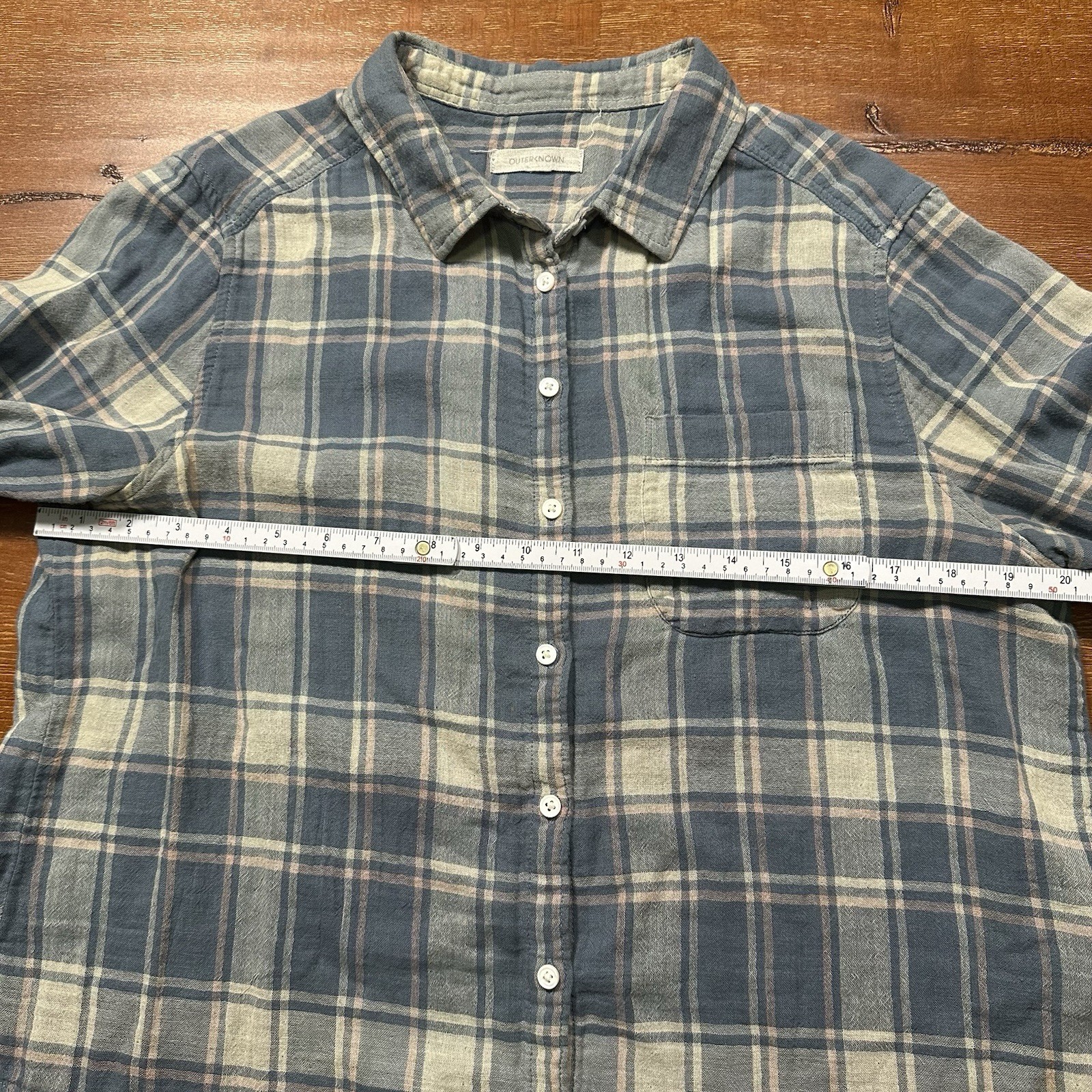 Outerknown Oversized Flannel Button Up Shirt Wome… - image 6