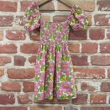 Show Me Your MuMu Bixby Mini Dress Womens Small Pink Floral Puff Sleeve Sundress