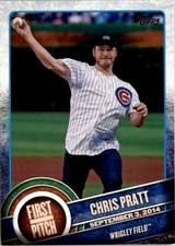 Chris Pratt 2015 Topps Series 2 First Pitch #FP-17 Chicago Cubs