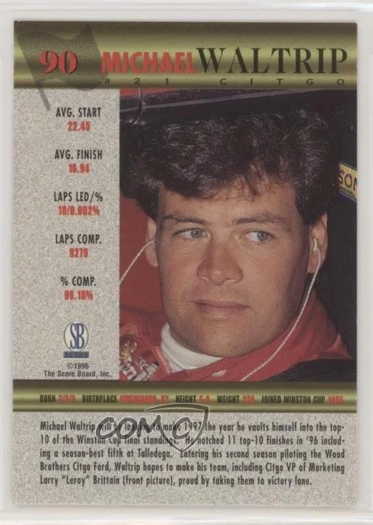 1997 Score Board SB Michael Waltrip #90 - Image 2 of 2