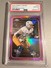 2024 Topps Chrome - Joe Alt ( Chargers ) Rookie Pink Refractor #237 - PSA 10