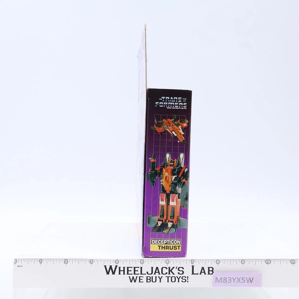 Thrust 100% Complete W/Box & Insert 1985 Vintage G1 Transformers UNUSED STICKERS - Image 2 of 4