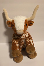 Build A Bear Texas Longhorn Bull Plush Cow Stuffed Animal Toy 16"