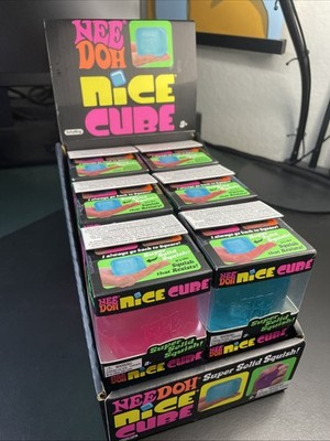 LOT OF 12!!! Schylling NeeDoh Nee Doh Nice Cube Full Case & Display Box New