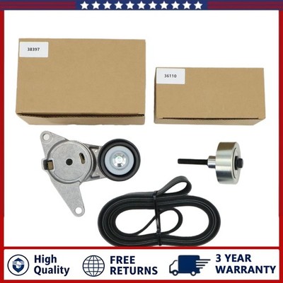 3x Serpentine Belt Drive Component Kit for Chevy Traverse 09-12 Buick Gmc Acadia