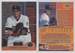 2000 Topps Finest Rookies /3000 Johan Santana #262 Rookie RC