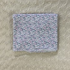 HB Hudson Baby Purple Blue Floral Baby Receiving Blanket Thin Flannel Swaddle