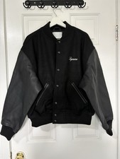 Supreme Cross Varsity Jacket Black