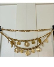 NUOVA CINTURA DONNA ZARA MEDAGLIONE METALLO DORATO 4548/020/303 Taglia S O1451A