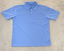 Nike Golf Polo Shirt Men's Size L Short Sleeve Golf Dri Fit White Nike Swoosh