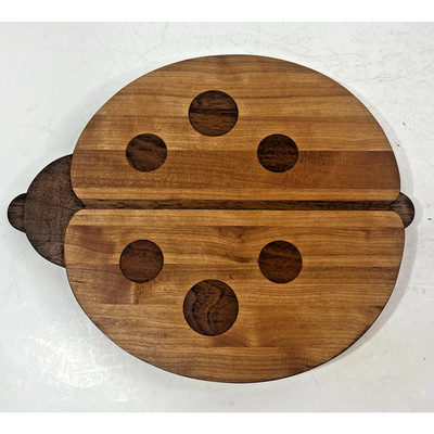 Handcrafted Wood Cutting Board Cheese Meat Charcuterie Made in Illinois LadyBug