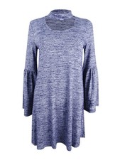 Kensie Women's Space-Dyed Choker Dress (S, Midnight Navy) 191635615971
