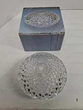 Made In Italy Glass Covered Candy Dish Trinket Holder In Box