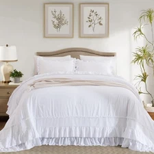  Cotton Oversized King Comforter Oversized King Plus 128x120 4-white