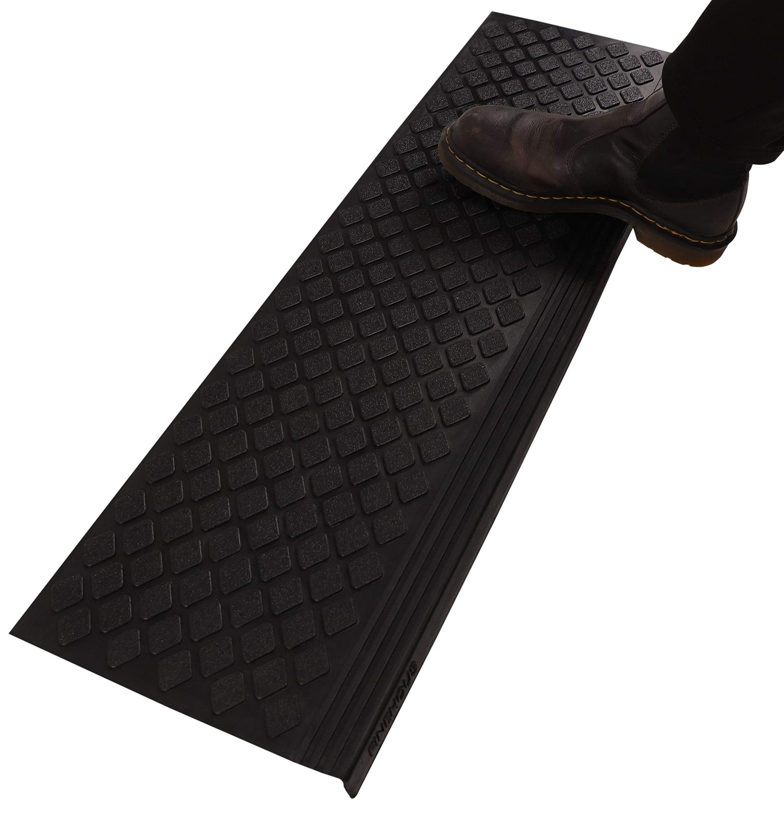 FINEHOUS Rubber Stair Treads Non-Slip Outdoor 30”x10” 30" X 10", Diamond