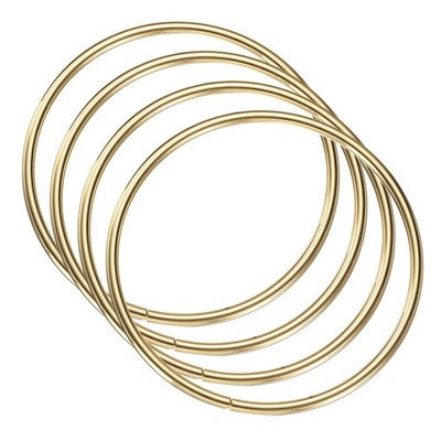 4Pcs Metal Purse Handle Round Bag Handle Luggage Accessories for Craft Gold