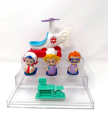 Bubble Guppies Helicopter Check Up Gil Pilot Nonny Nurse Deema Figure Roll N Go