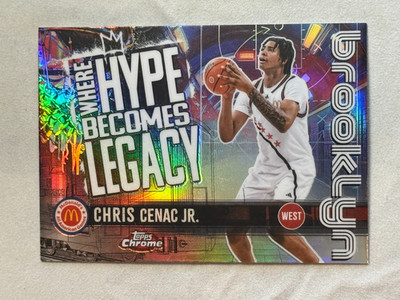 2025 Topps Chrome McDonald's Where Hype Becomes Legacy Refractor Chris Cenac Jr