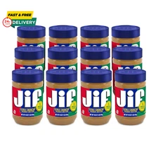 Jif Extra Crunchy Peanut Butter, 16 Ounces (Pack of 12)