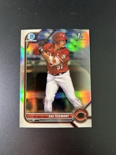 2022 Bowman Draft Chrome SAL STEWART BDC-122 REFRACTOR Cincinnati Reds ROOKIE